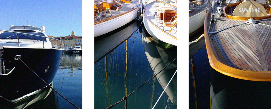l'un des principales attractions de Saint-Tropez : les yachts du port