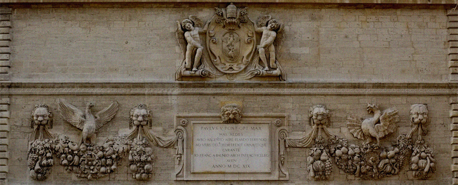 The lintel opposite the Palace of Popes ( Palais des Papes) in Avignon- Provence