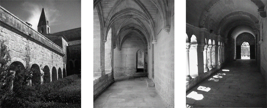 interiors of Provencal Abbeys : Sénanque and Thoronet 
